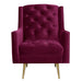 Bryan Accent Chair w/ Gold Legs - Vida Furniture (Laredo,TX)