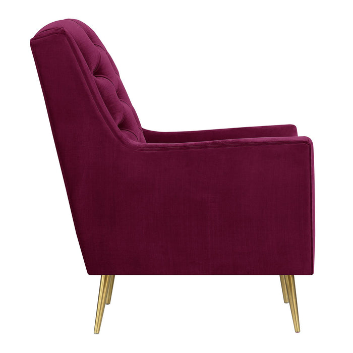 Bryan Accent Chair w/ Gold Legs - Vida Furniture (Laredo,TX)