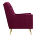 Bryan Accent Chair w/ Gold Legs - Vida Furniture (Laredo,TX)