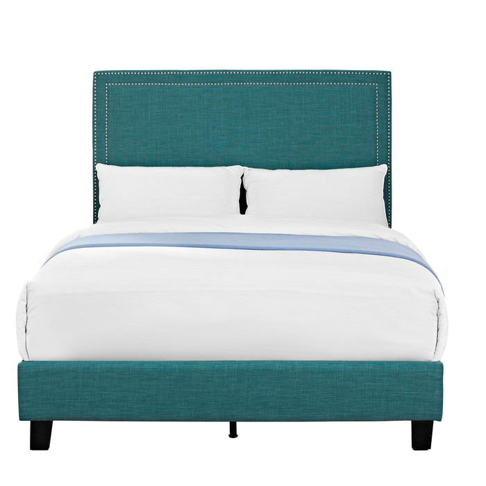 Erica Upholstered Full Platform Bed - Vida Furniture (Laredo,TX)