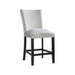 Francesca Gray Velvet Counter Height Chair Set of 2 - Vida Furniture (Laredo,TX)