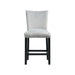 Francesca Gray Velvet Counter Height Chair Set of 2 - Vida Furniture (Laredo,TX)