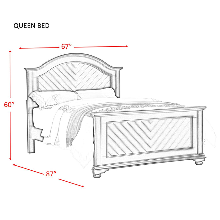 Brookpine White Queen Panel Bed - Vida Furniture (Laredo,TX)