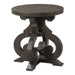 Stone Chair Side Table w/ PU Base - Vida Furniture (Laredo,TX)