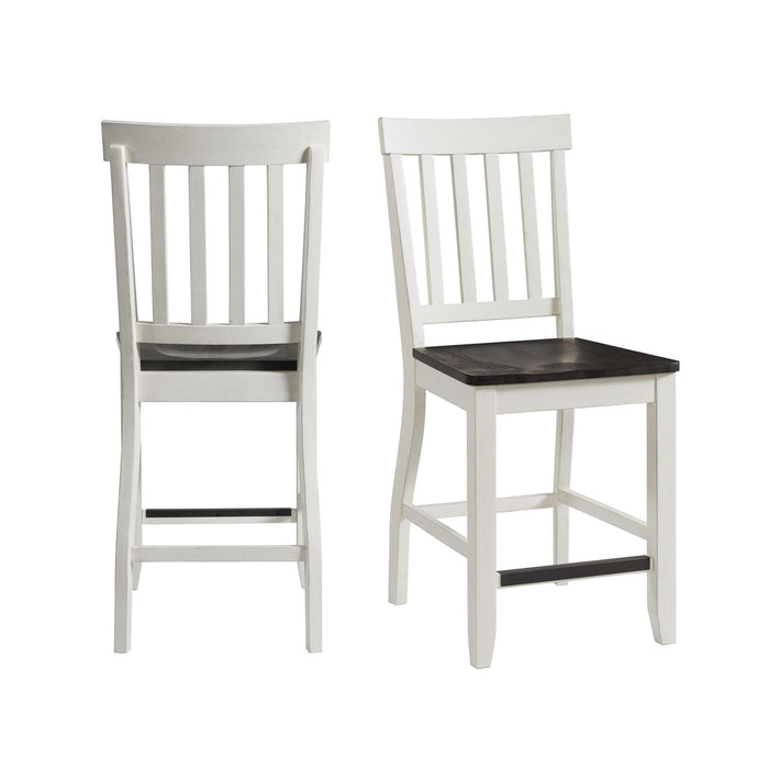 Kayla Two Tone Counter Height Side Chair Set of 2 - Vida Furniture (Laredo,TX)