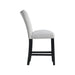 Francesca Gray Velvet Counter Height Chair Set of 2 - Vida Furniture (Laredo,TX)