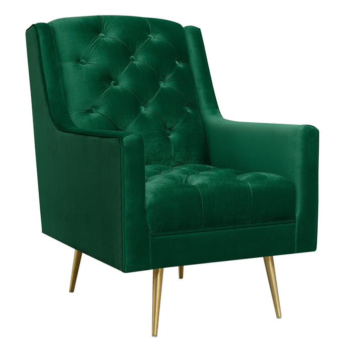 Bryan Accent Chair w/ Gold Legs - Vida Furniture (Laredo,TX)