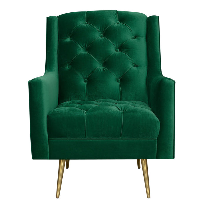 Bryan Accent Chair w/ Gold Legs - Vida Furniture (Laredo,TX)