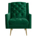 Bryan Accent Chair w/ Gold Legs - Vida Furniture (Laredo,TX)
