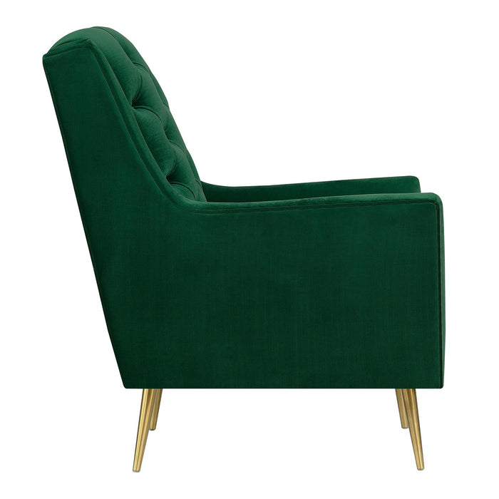 Bryan Accent Chair w/ Gold Legs - Vida Furniture (Laredo,TX)