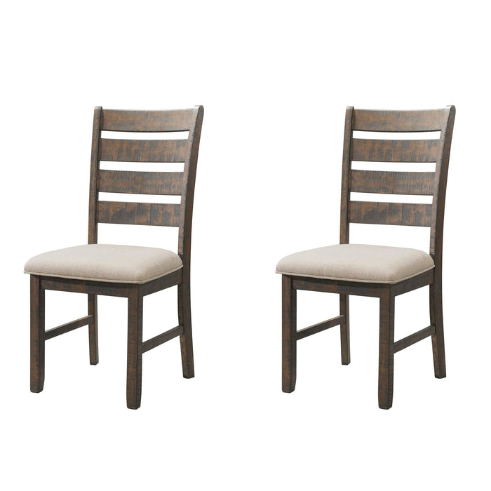 Jax Ladder Back Side Chair Set of 2 - Vida Furniture (Laredo,TX)