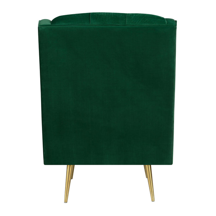 Bryan Accent Chair w/ Gold Legs - Vida Furniture (Laredo,TX)