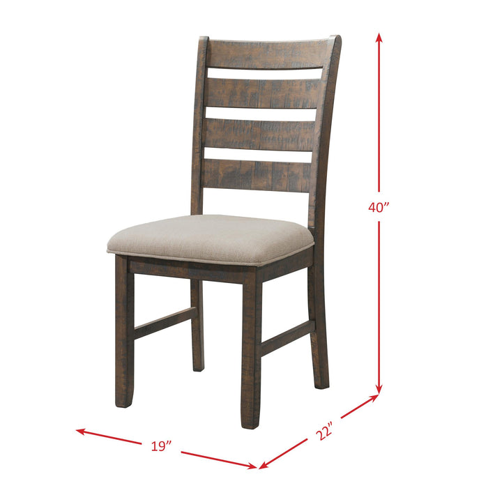 Jax Ladder Back Side Chair Set of 2 - Vida Furniture (Laredo,TX)