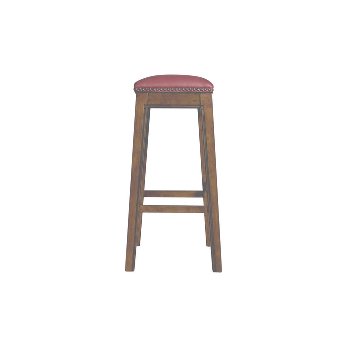 Fiesta 30" Backless Bar Stool in Red - Vida Furniture (Laredo,TX)