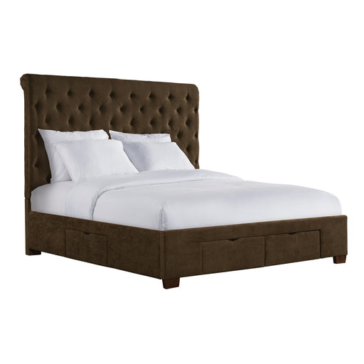 Waldorf King Upholstered Storage Bed - Vida Furniture (Laredo,TX)