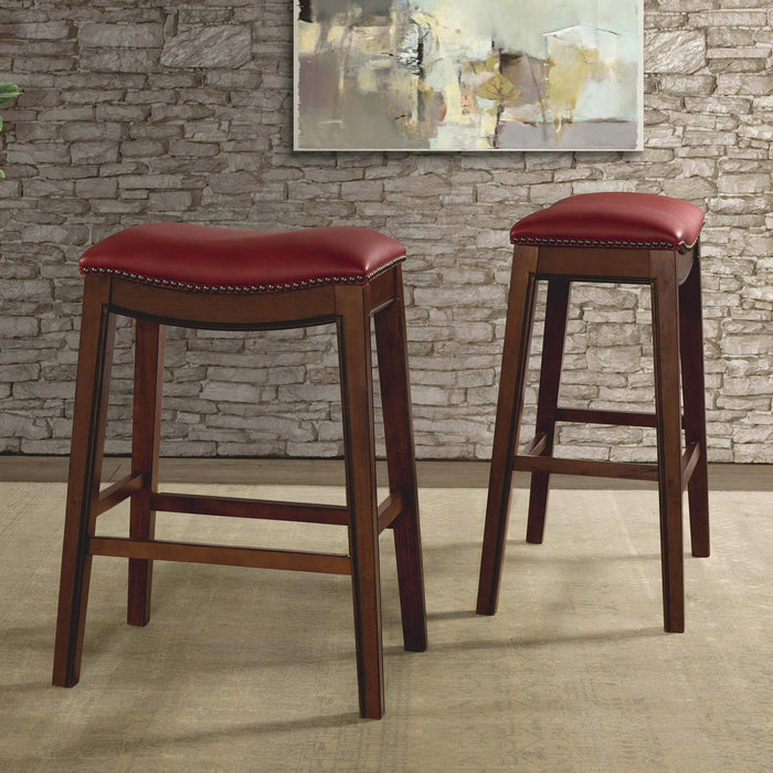 Fiesta 30" Backless Bar Stool in Red - Vida Furniture (Laredo,TX)