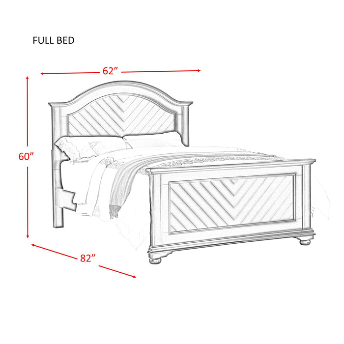 Brookpine White Full Panel Bed - Vida Furniture (Laredo,TX)