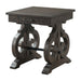 Stone End Table w/ PU Base - Vida Furniture (Laredo,TX)