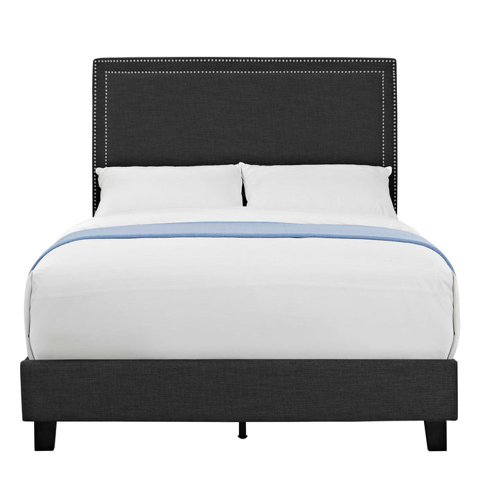 Erica Upholstered Full Platform Bed - Vida Furniture (Laredo,TX)