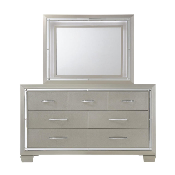 Platinum Dresser & Mirror Set - Vida Furniture (Laredo,TX)