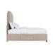 Harper Queen Upholstered Storage Bed - Vida Furniture (Laredo,TX)