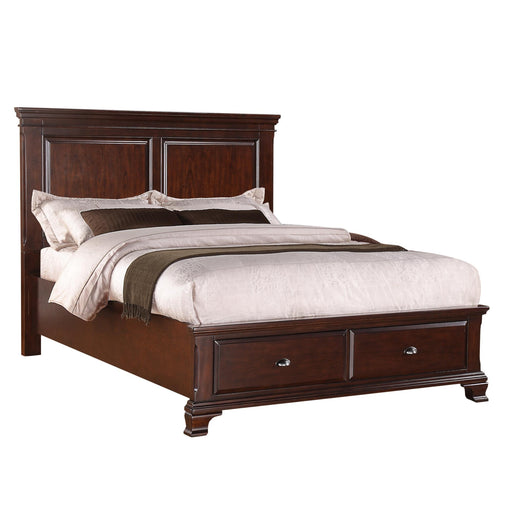 Canton Cherry Queen Storage Bed - Vida Furniture (Laredo,TX)