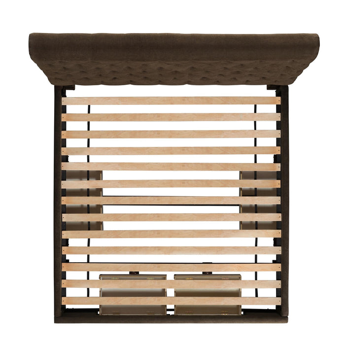 Waldorf King Upholstered Storage Bed - Vida Furniture (Laredo,TX)