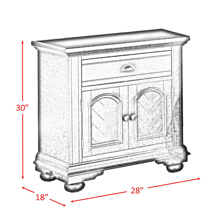 Brookpine White Nightstand - Vida Furniture (Laredo,TX)