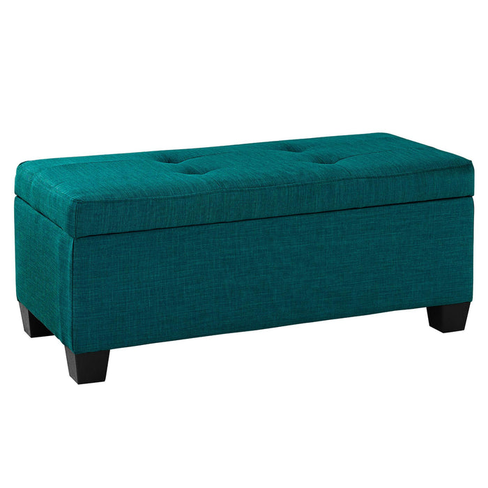 Ethan 3PK Storage Ottoman in Teal - Vida Furniture (Laredo,TX)