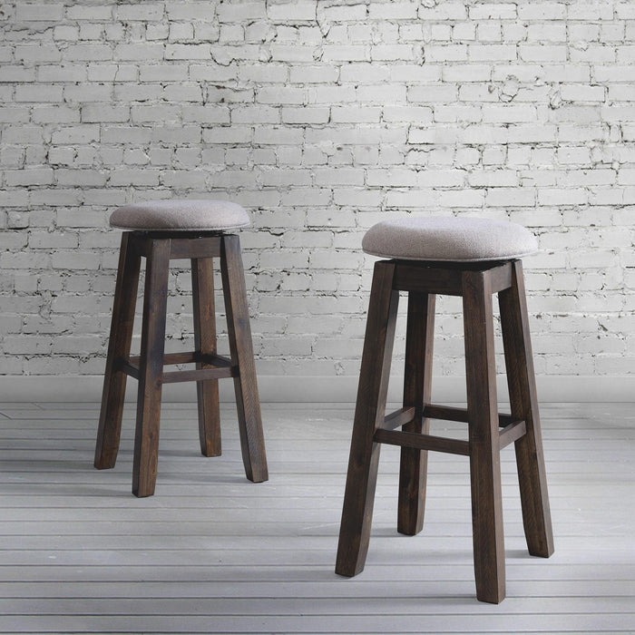 Morrison 30" Swivel Backless Bar Stool Set of 2 - Vida Furniture (Laredo,TX)