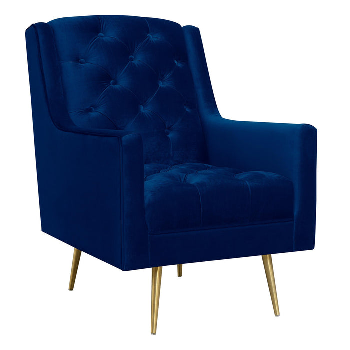 Bryan Accent Chair w/ Gold Legs - Vida Furniture (Laredo,TX)