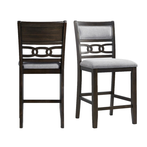 Amherst Counter Height Side Chair Set in Walnut of 2 - Vida Furniture (Laredo,TX)