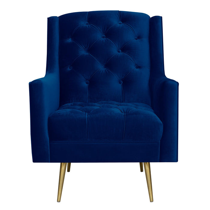 Bryan Accent Chair w/ Gold Legs - Vida Furniture (Laredo,TX)