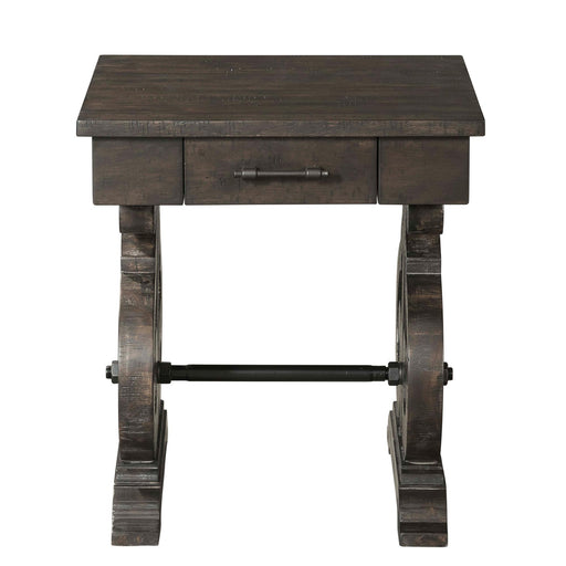 Stone End Table w/ PU Base - Vida Furniture (Laredo,TX)