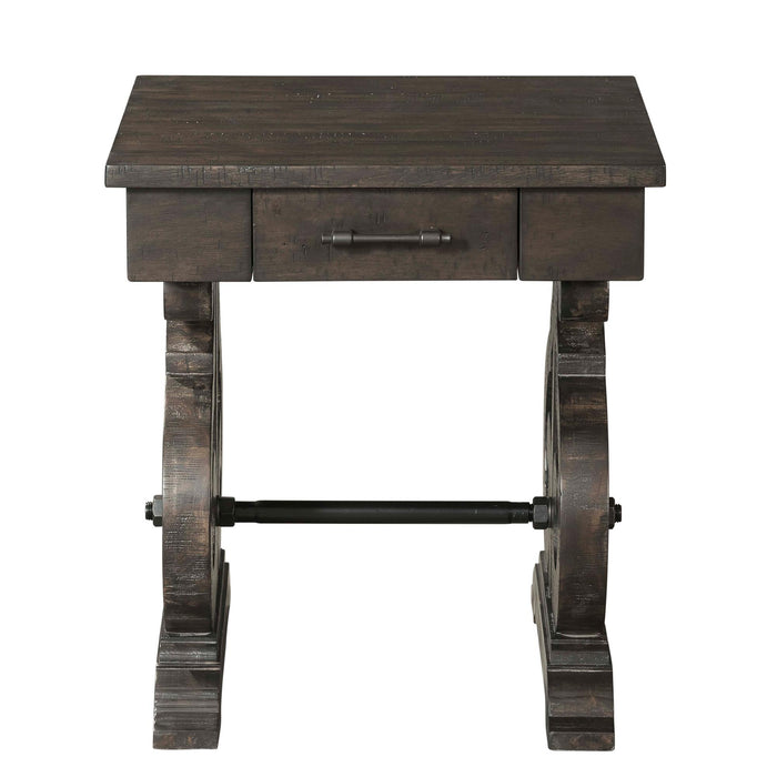 Stone End Table w/ PU Base - Vida Furniture (Laredo,TX)
