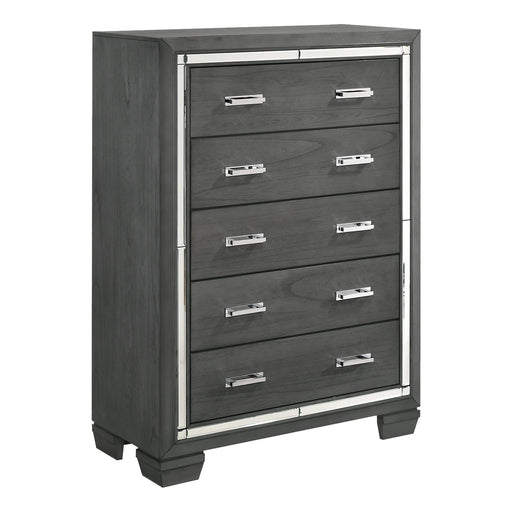 Titanium 5-Drawer Chest - Vida Furniture (Laredo,TX)