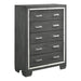Titanium 5-Drawer Chest - Vida Furniture (Laredo,TX)