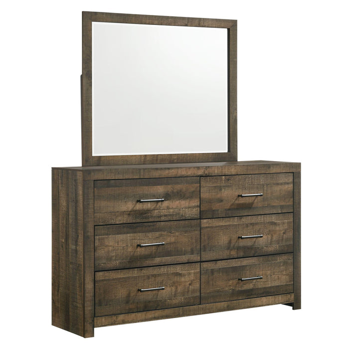 Bailey 6-Drawer Dresser & Mirror Set - Vida Furniture (Laredo,TX)