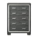 Titanium 5-Drawer Chest - Vida Furniture (Laredo,TX)