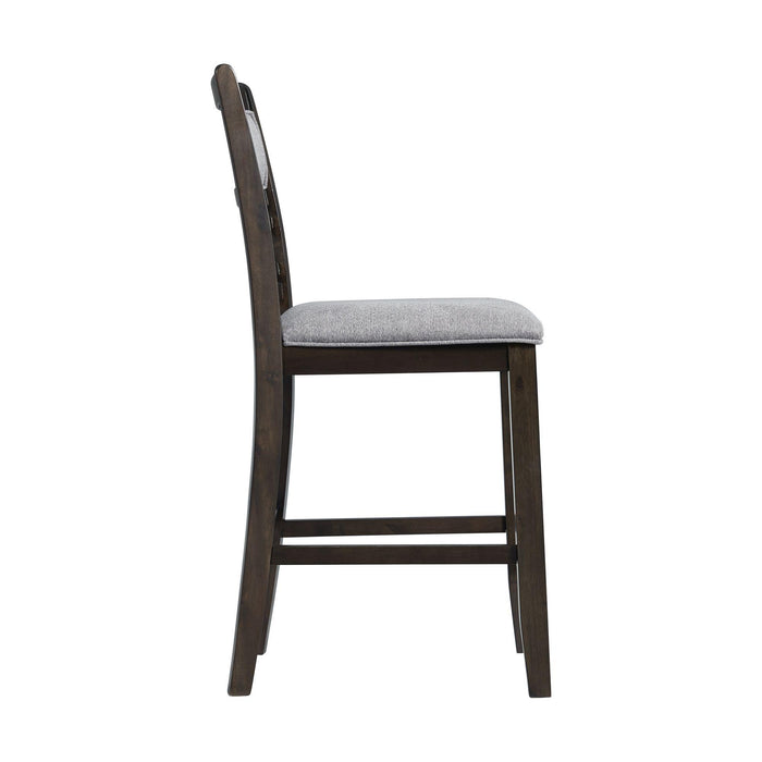 Amherst Counter Height Side Chair Set in Walnut of 2 - Vida Furniture (Laredo,TX)