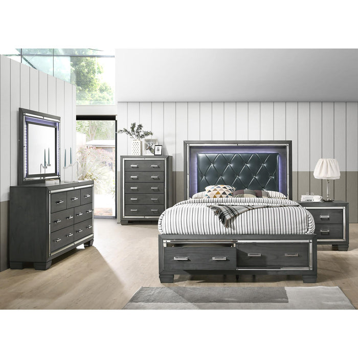 Titanium 5-Drawer Chest - Vida Furniture (Laredo,TX)