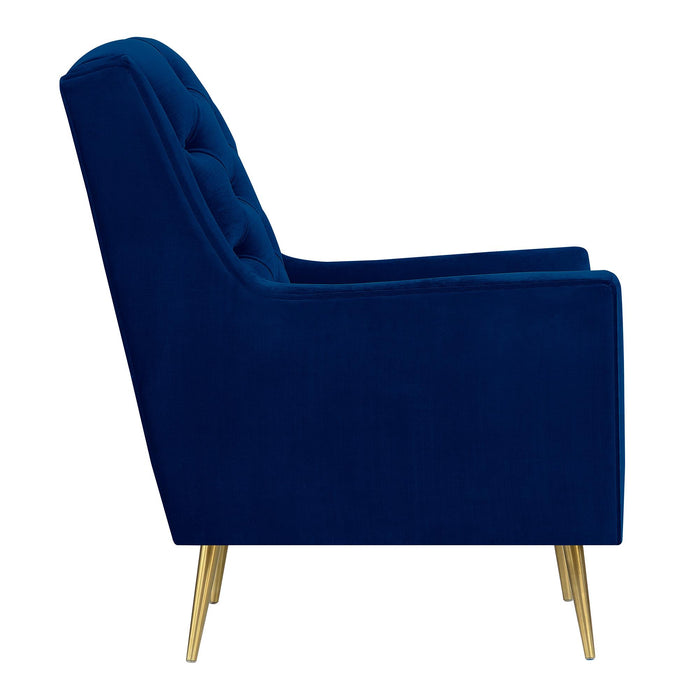 Bryan Accent Chair w/ Gold Legs - Vida Furniture (Laredo,TX)