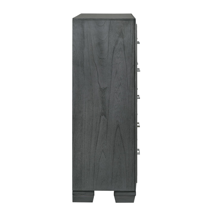 Titanium 5-Drawer Chest - Vida Furniture (Laredo,TX)
