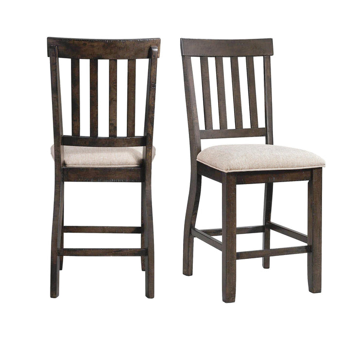 Stone Counter Slat Back Side Chair Set of 2 - Vida Furniture (Laredo,TX)