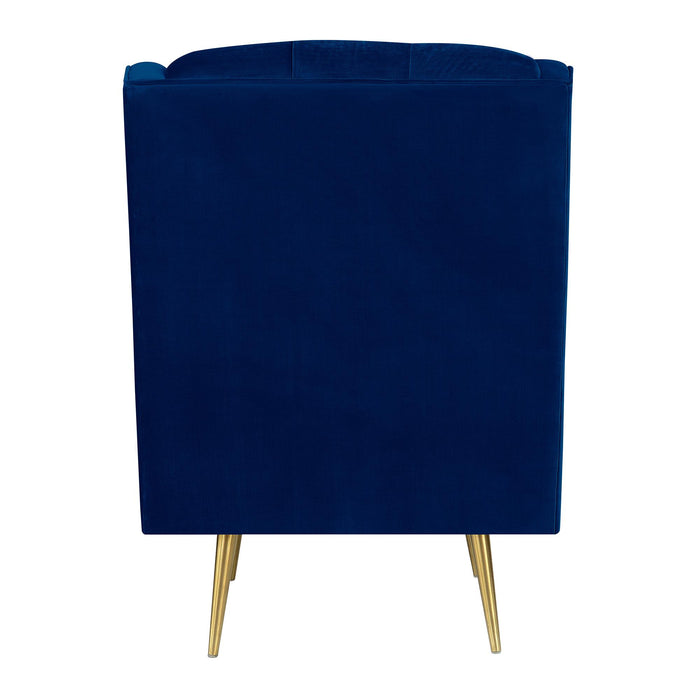 Bryan Accent Chair w/ Gold Legs - Vida Furniture (Laredo,TX)