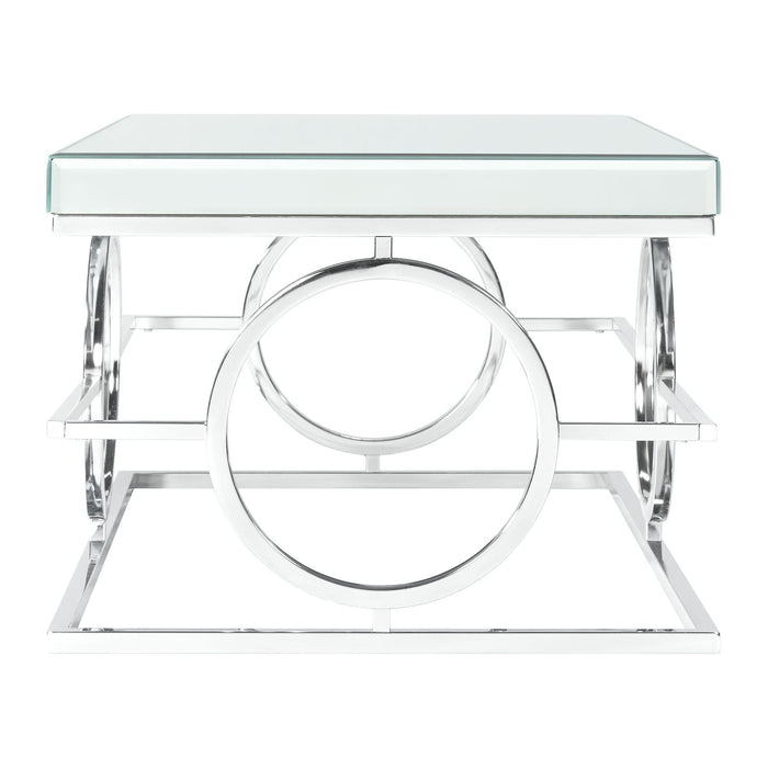 Pearl Rectangle Mirrored Coffee Table - Vida Furniture (Laredo,TX)