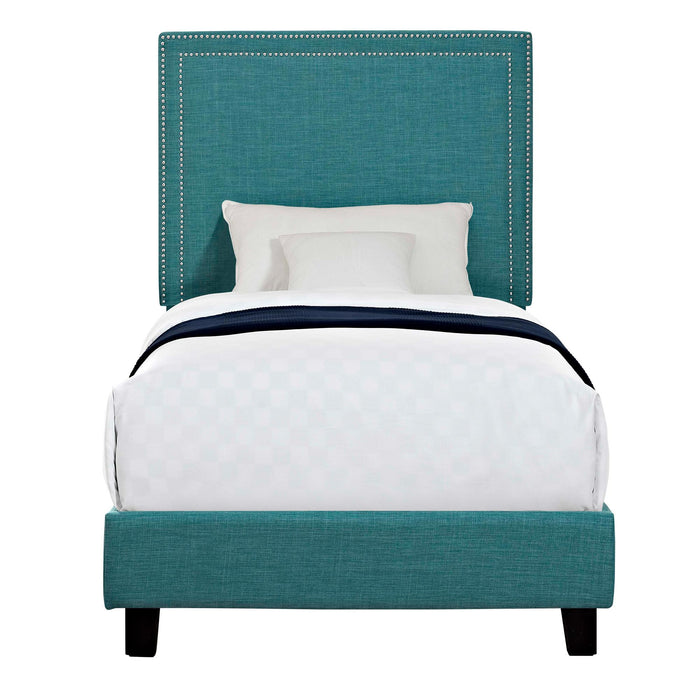 Erica Upholstered Twin Platform Bed - Vida Furniture (Laredo,TX)