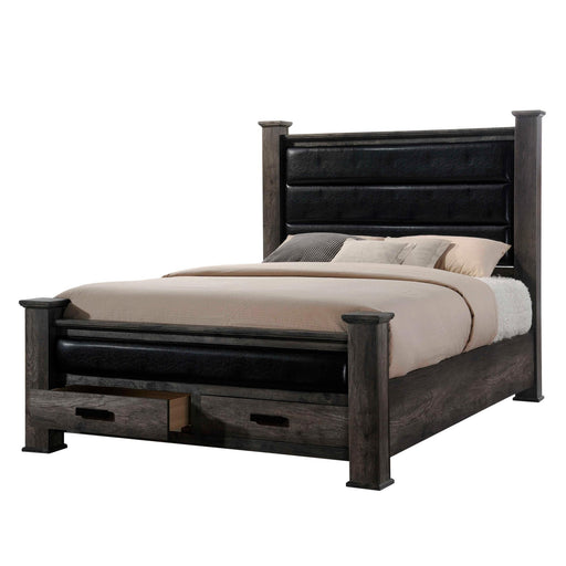Nathan Queen Storage Poster Bed - Vida Furniture (Laredo,TX)