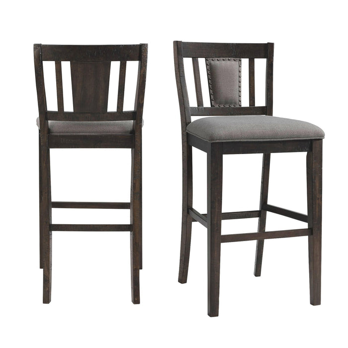 Morrison 30" Slat Back Bar Stool Set of 2 - Vida Furniture (Laredo,TX)