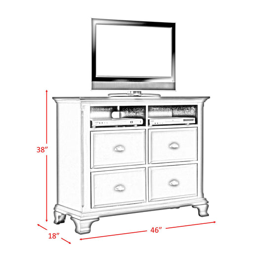 Canton Cherry Media Chest - Vida Furniture (Laredo,TX)